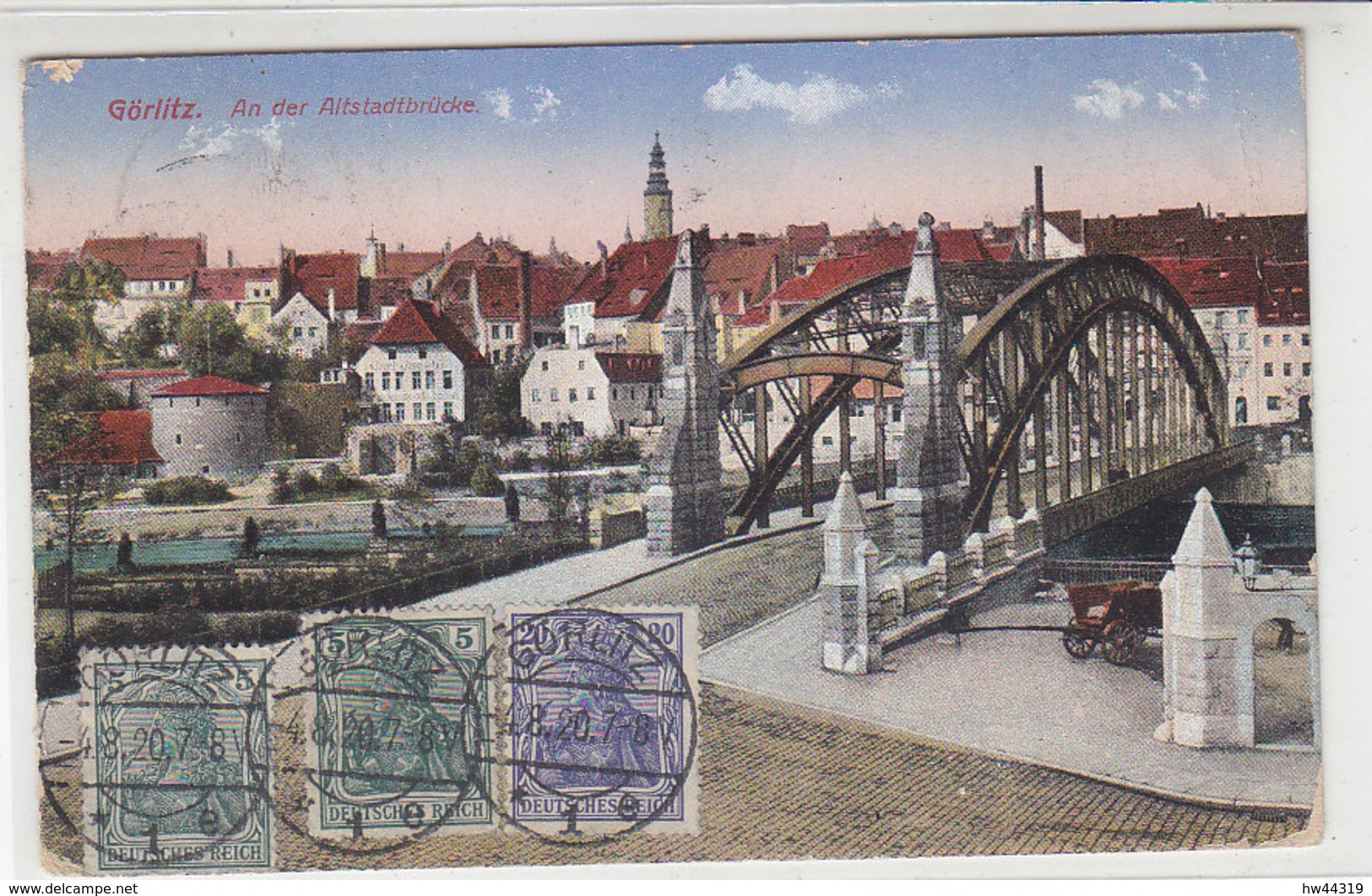 Görlitz - An Der Altstadtbrücke - 1920 Bildseitige Frankatur - Goerlitz