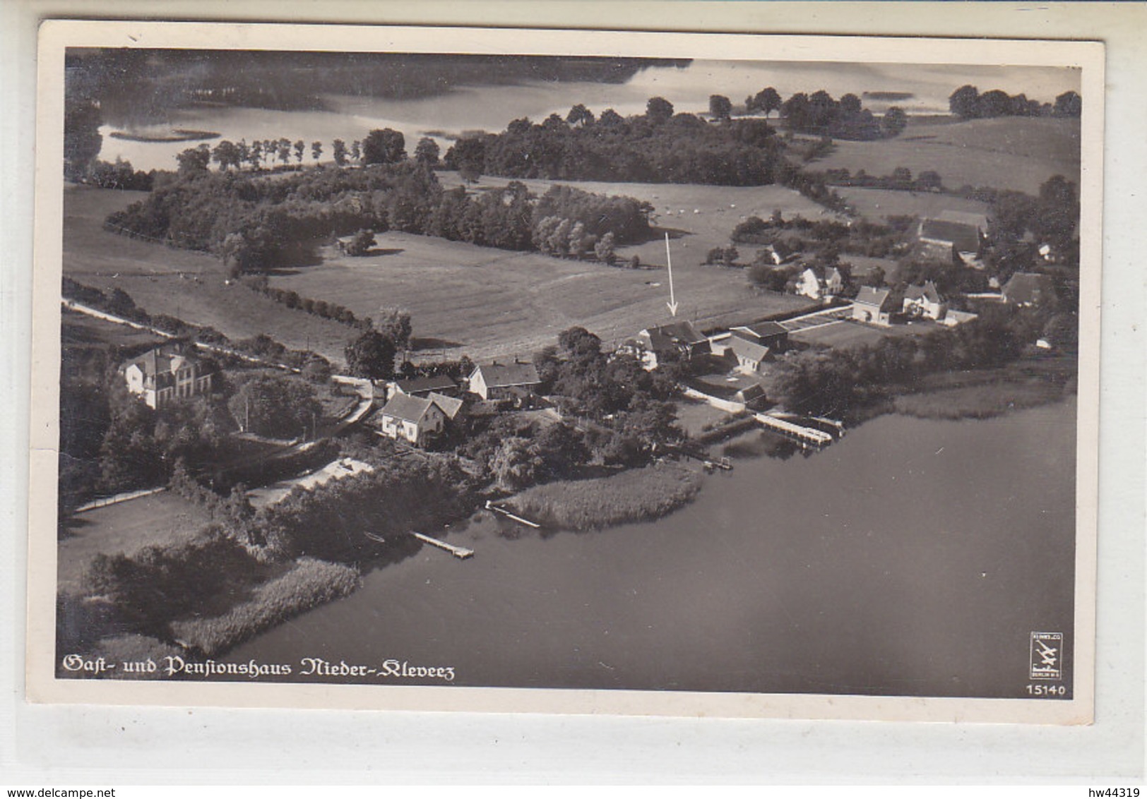 Gast- Und Pensionshaus Nieder-Kleveez (Bösdorf) 1938 Luftaufnahme - Plön