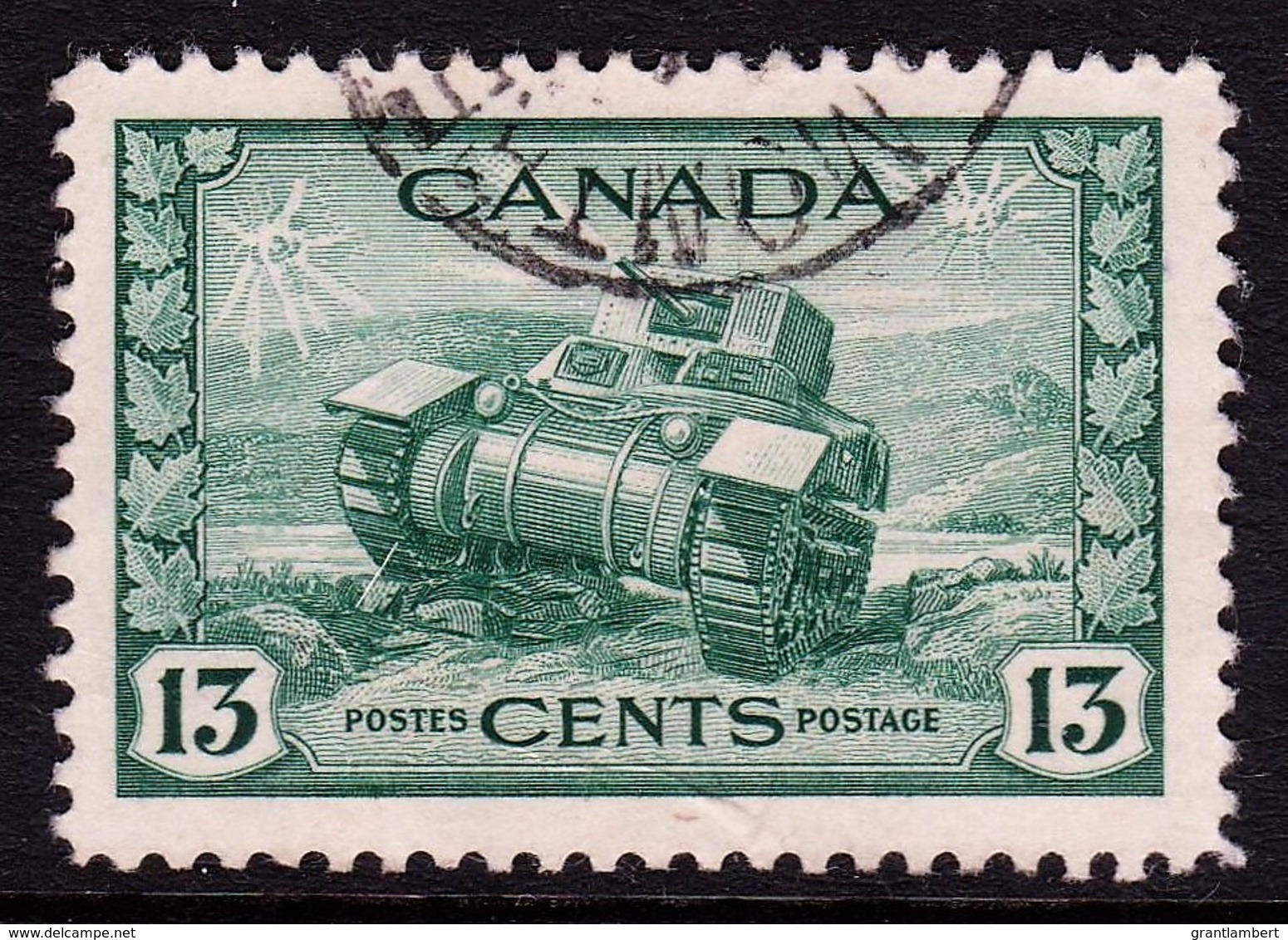 Canada 1942 War Effort 13c Ram Tank Used - SG 384 - Used Stamps