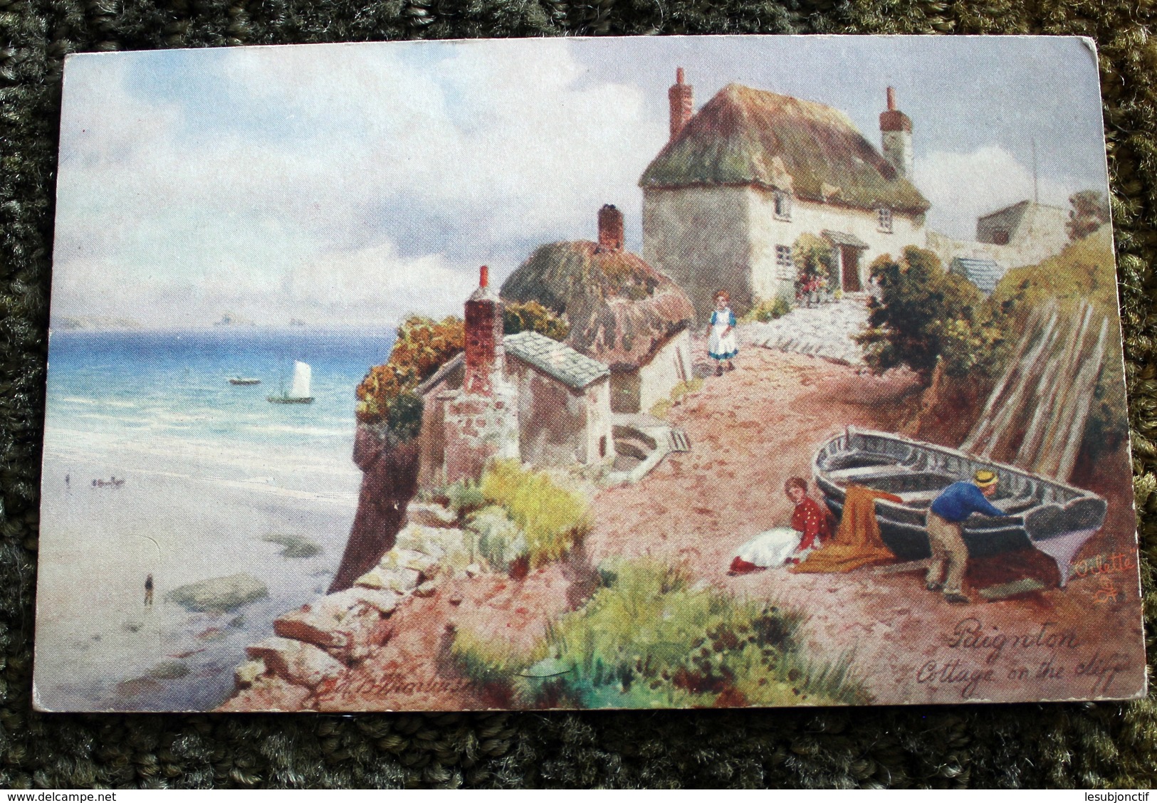 Cottage On The Cliffs Paignton TUCK's Oilette #6284 - Paintings