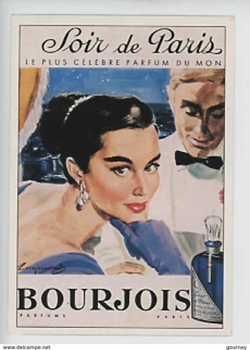 Soir De Paris Parfum Bourjois (Ernest Beaux) 1957 Raymond (Pierre Laurent Brenot) Illustrateur - Fiche Atlas - Werbepostkarten