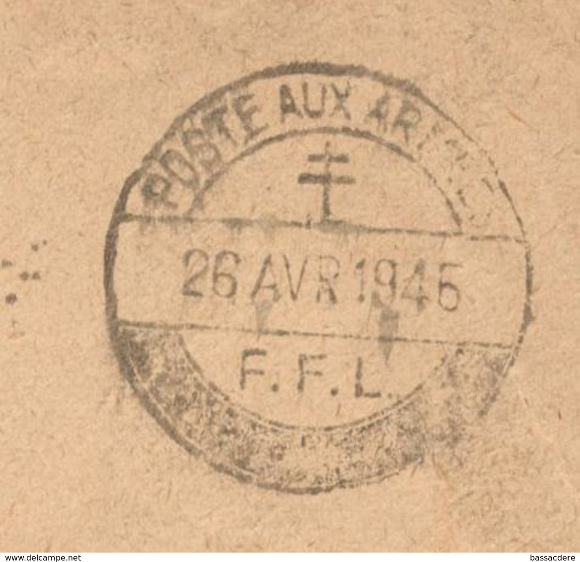 18071 - Avec Censure  F.F.L. Pour Paris - Guerre De 1939-45