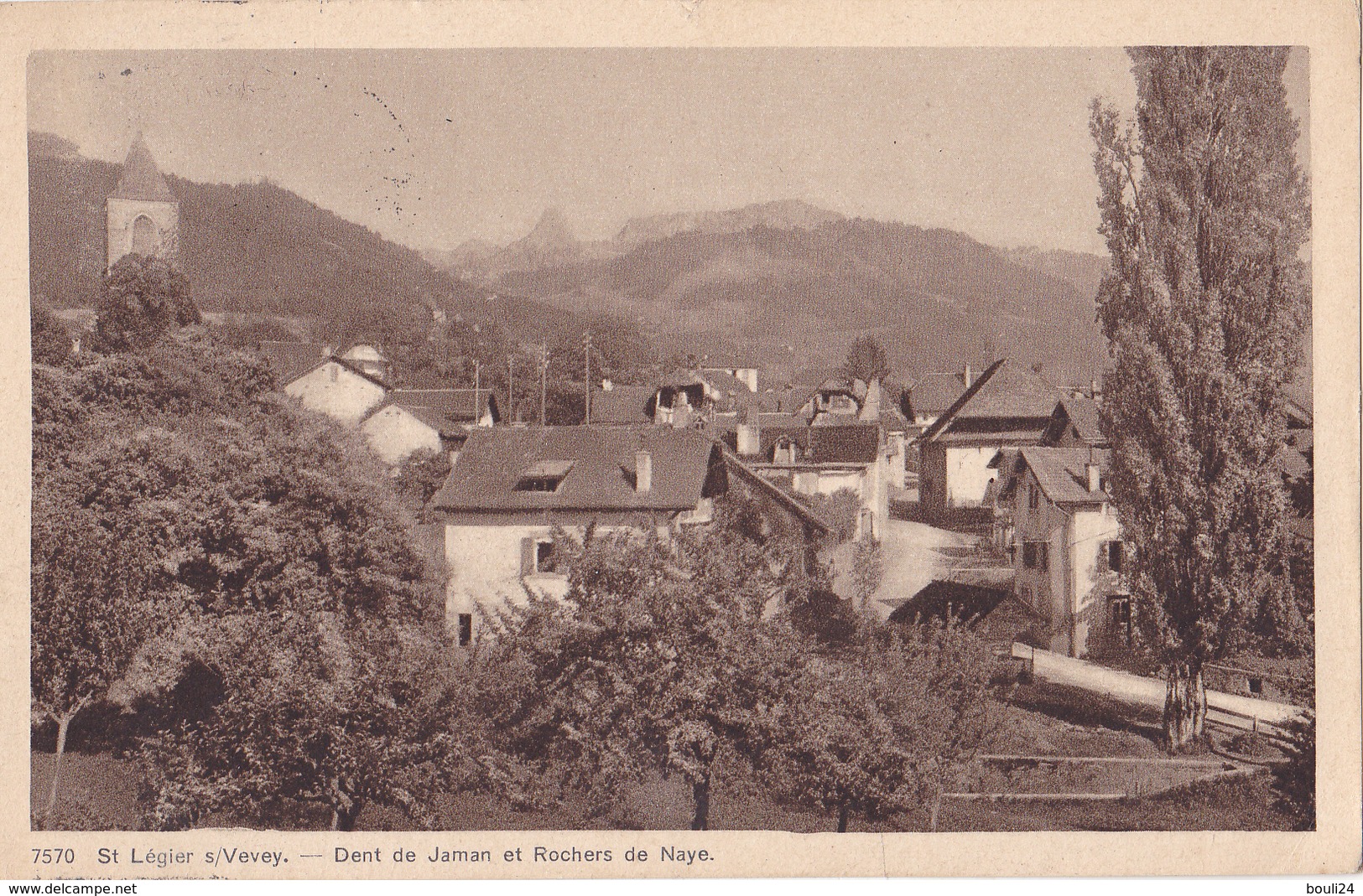 BAC19- SAINT LEGIER SUR VEVEY  DENT DE JAMAN ET ROCHERS DE NAYE   VOIR VERSO CPA  CIRCULEE - Roche