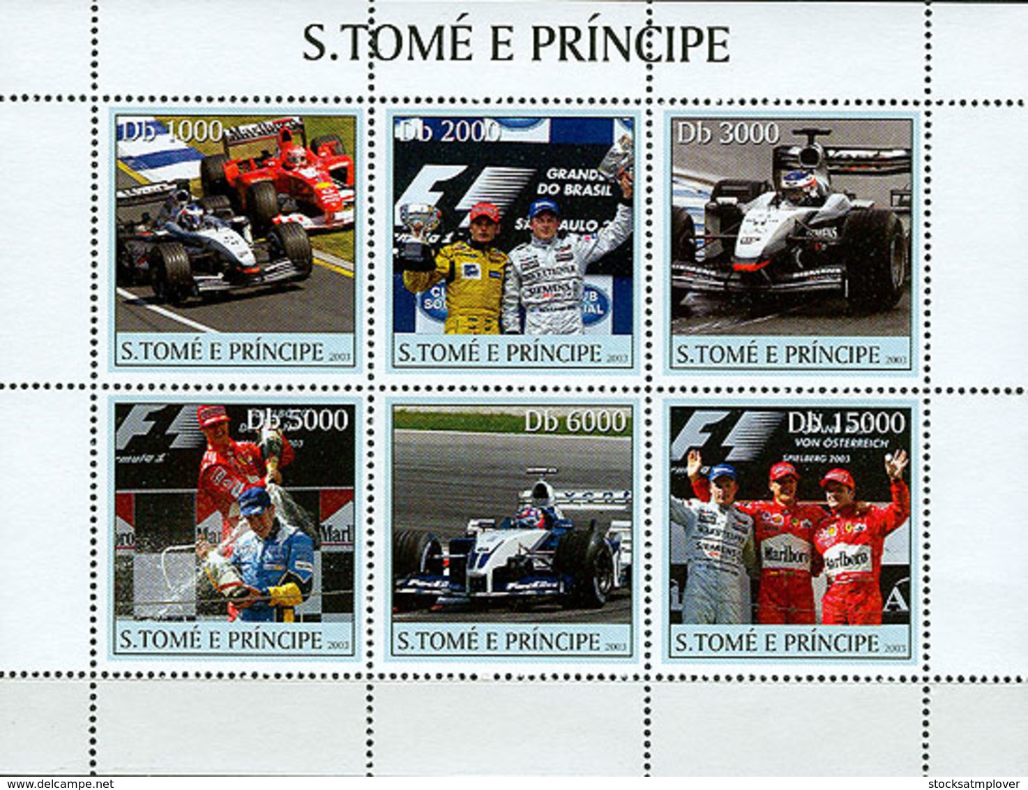 Sao Tome 2003 Formula I , Racing Car - Sao Tome And Principe