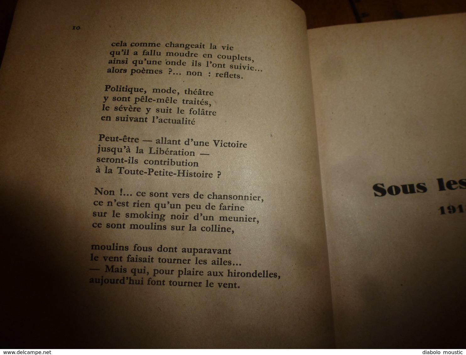 1945 LE MEUNIER EN SMOKING : Poèmes d'un chansonnier  (Jean Rieux)