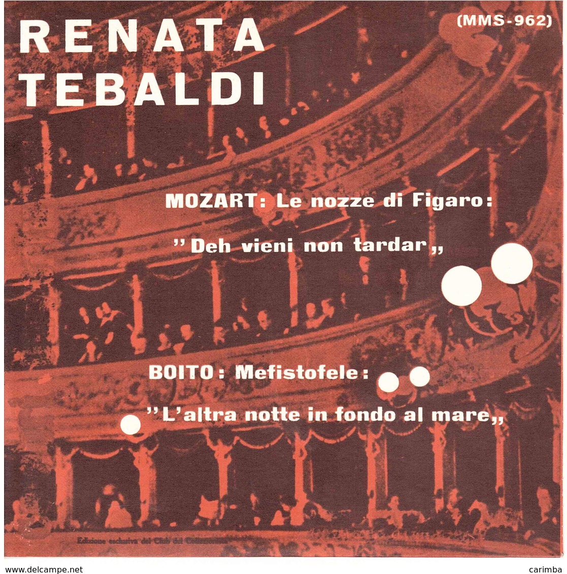 RENATA TEBALDI MOZART BOITO - Classica