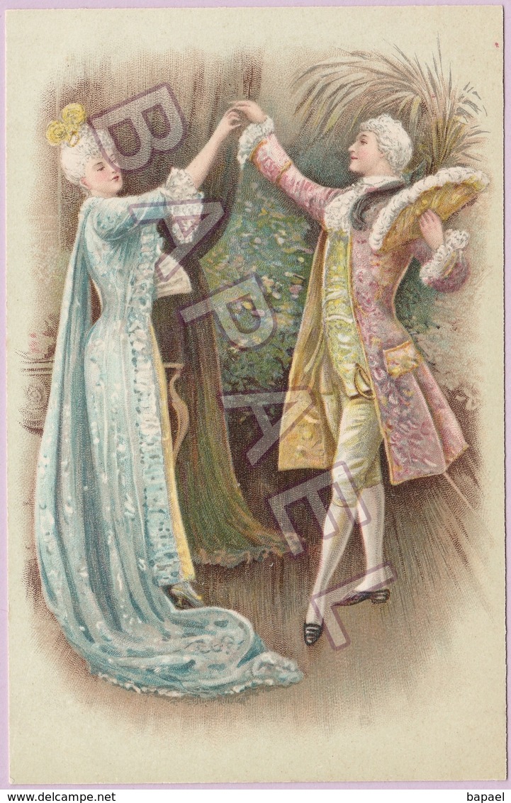 Couple Danse Le Menuet En Tenue D'Époque (2) (Recto-Verso) - 1900-1949