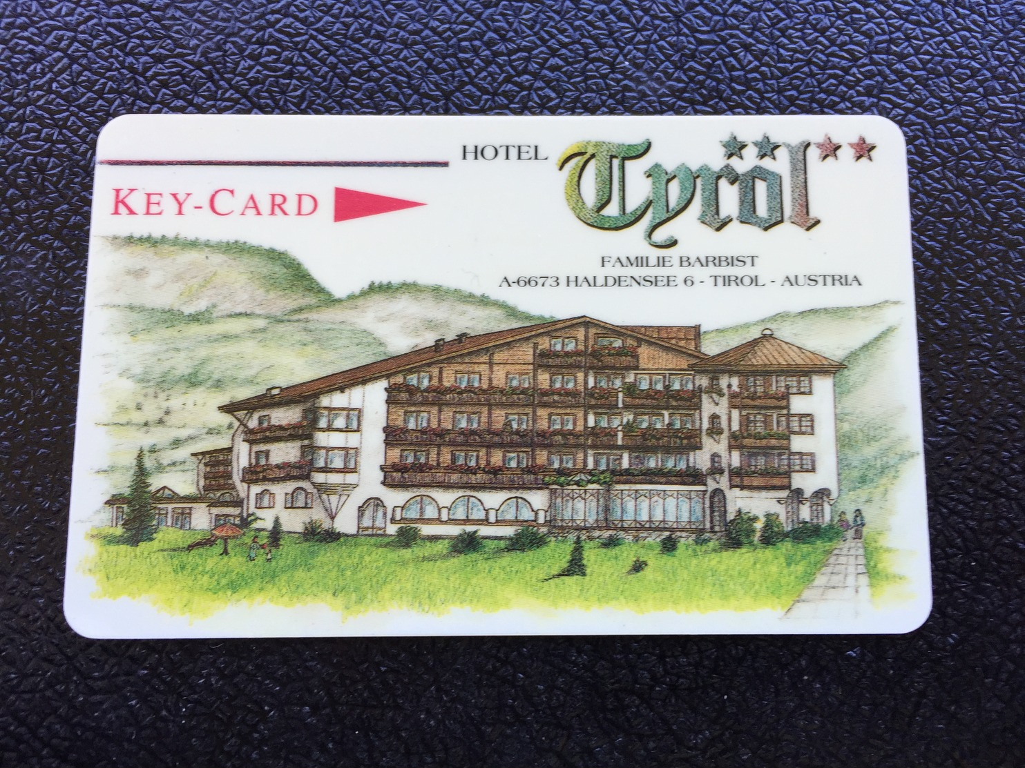 Hotelkarte Room Key Keycard Clef De Hotel Tarjeta Hotel TYROL HALDENSEE - Ohne Zuordnung