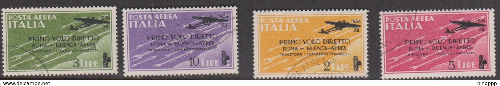 Italy PA 56-59 1934 First Flight Roma-Buenos Aires Air Mail, Used - Used