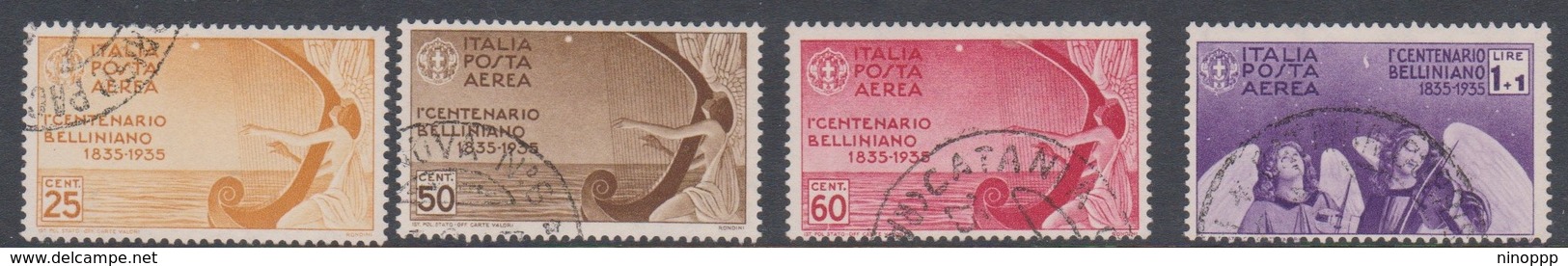 Italy PA 90-93 1935 Centenary Death Of Bellini, Air Mail 4 Val, Used - Used