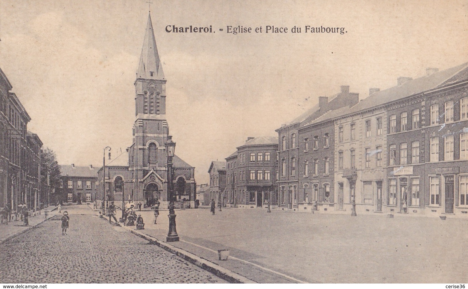 Charleroi Eglise Et Place Du Faubourg - Charleroi