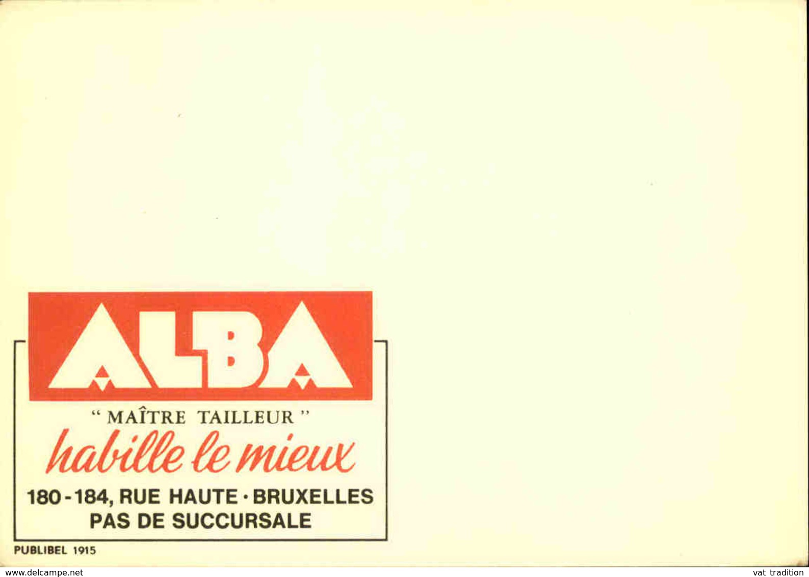 BELGIQUE - Publibel , Support Publicitaire Avant L' Impression De La Valeur - L 30629 - Publibels