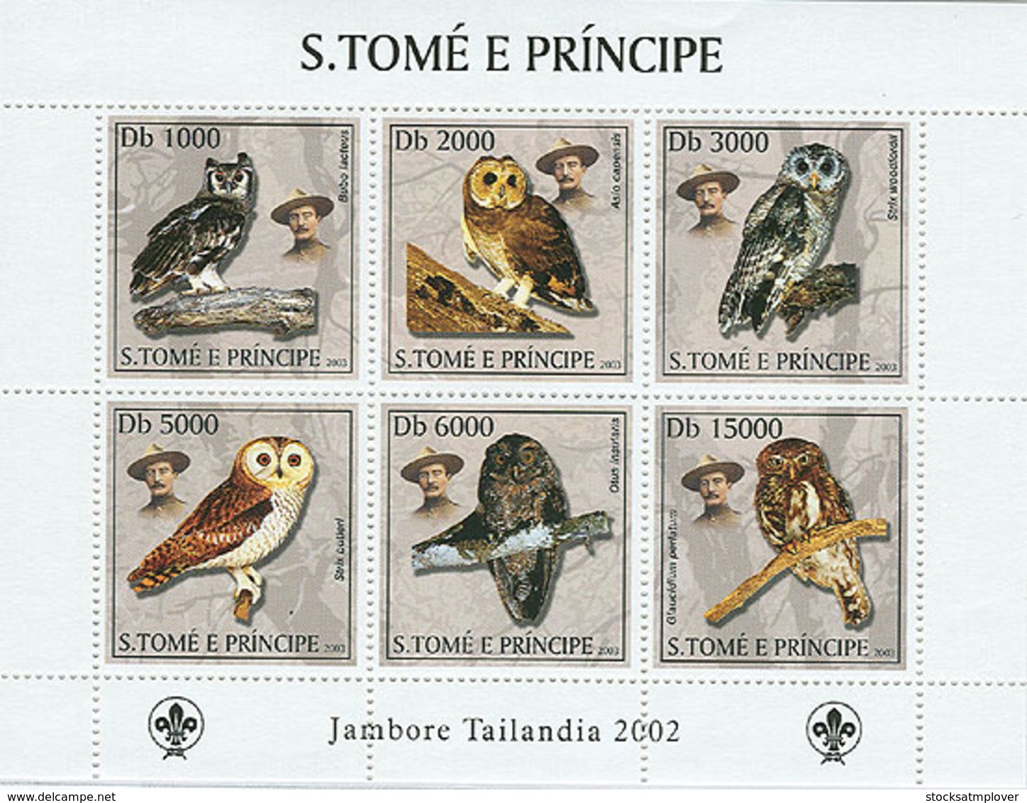 Sao Tome 2003 Fauna Owls & Scouts - Sao Tome And Principe