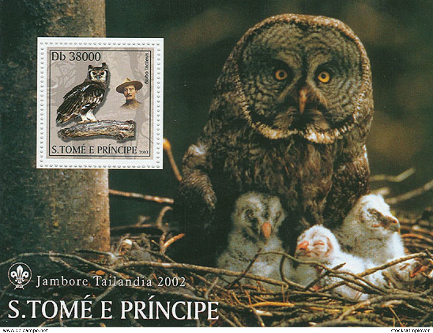 Sao Tome 2003 Fauna Owls & Scouts - Sao Tome And Principe