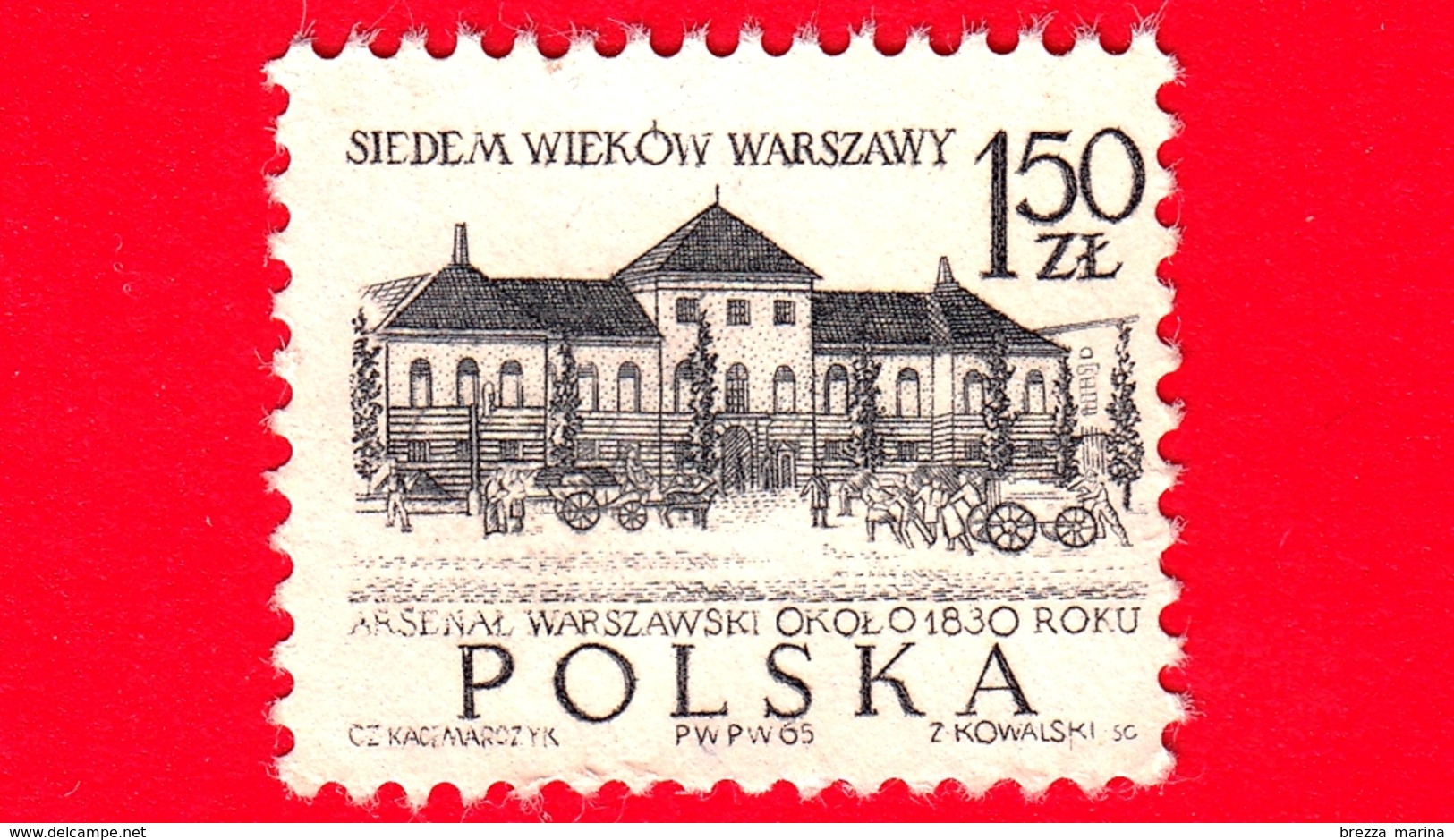 POLONIA - Usato  - 1965 - 700 Anni Di Varsavia - Arsenale, XIX Secolo - 1.50 - Usati