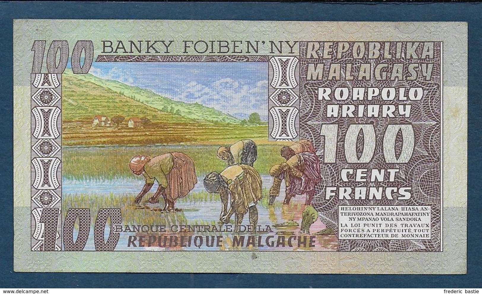 Madagascar - Billet De 100 Fr - Madagascar