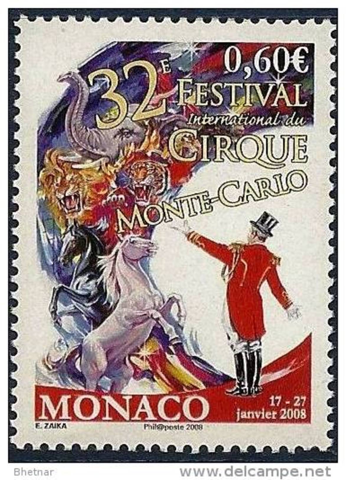 Monaco YT 2602 " Festival Du Cirque " 2007 Neuf** - Nuovi