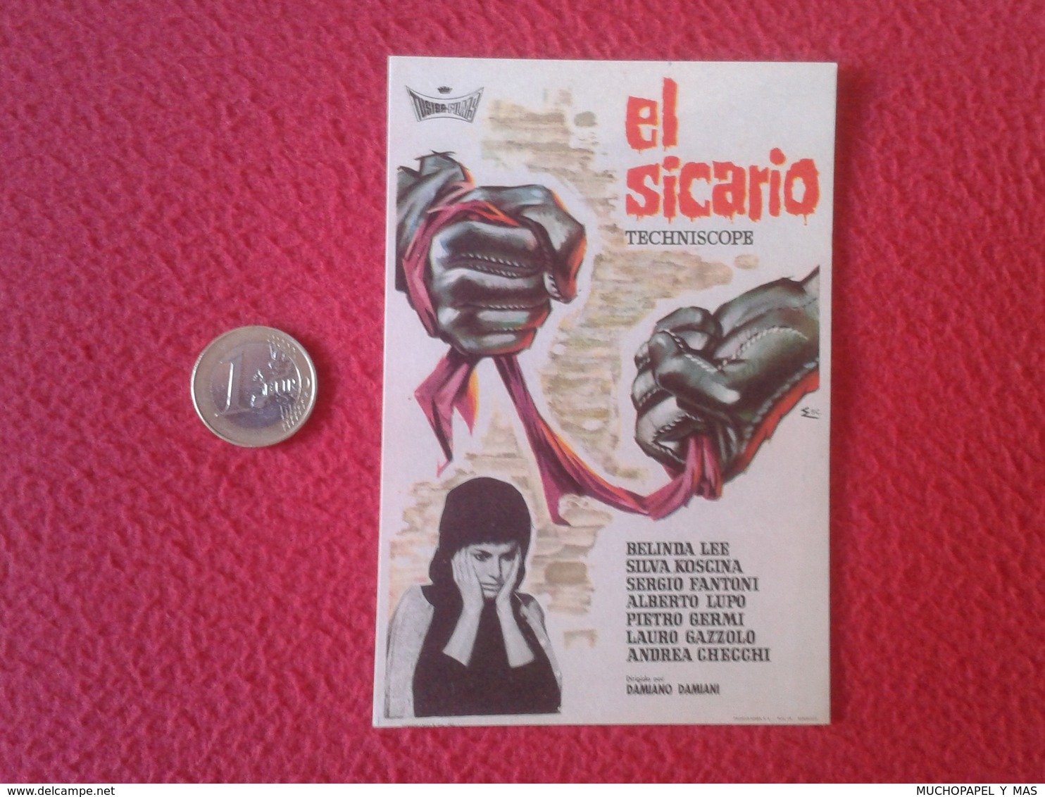 SPAIN ANTIGUO PROGRAMA DE CINE FOLLETO MANO CINEMA PROGRAM PROGRAMME FILM PELÍCULA EL SICARIO SILVA SYLVA KOSCINA VER - Publicidad