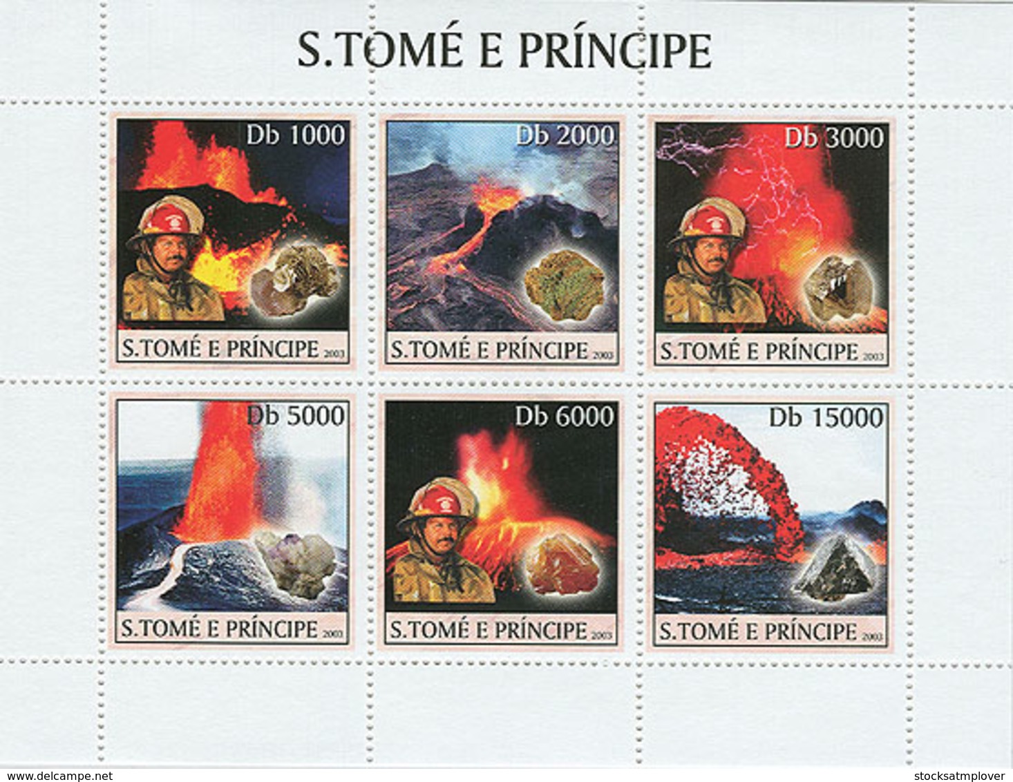 Sao Tome 2003  Volcanoes , Minerals & Fire Enginers - Sao Tomé Y Príncipe