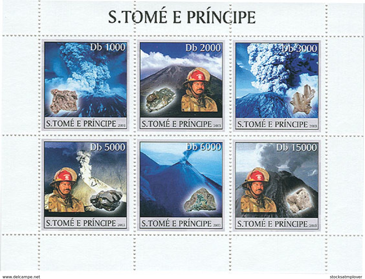 Sao Tome 2003  Volcanoes , Minerals & Fire Enginers - Sao Tome And Principe