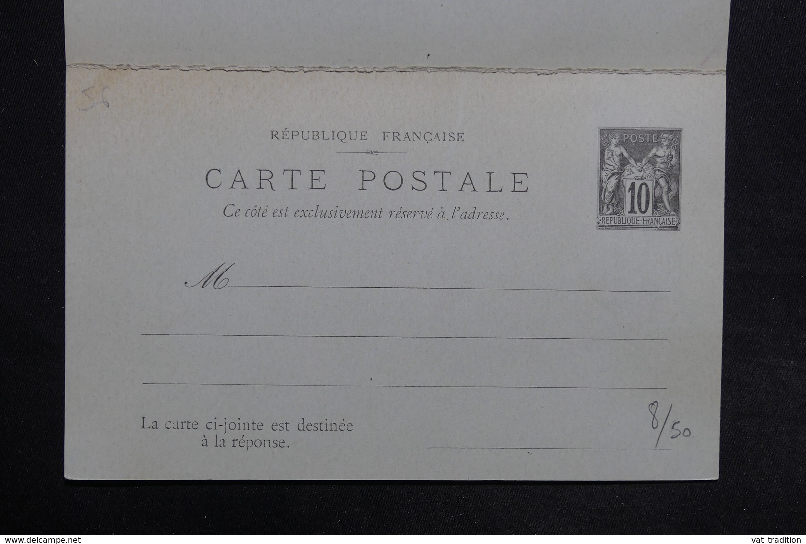 FRANCE - Entier Type Sage Avec Réponse , Non Circulé - L 30702 - Cartes Postales Types Et TSC (avant 1995)