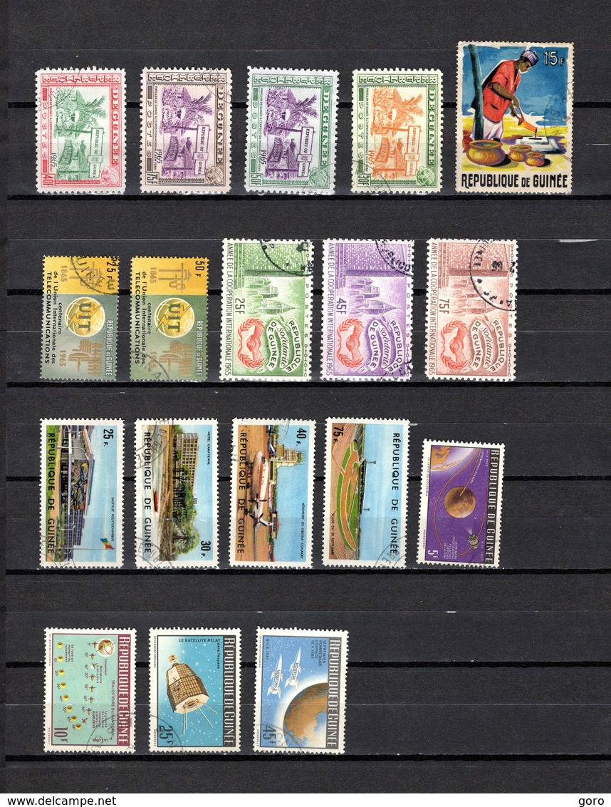 Guinea   1965  .-   Y&T   Nº    234/237-238-242/243-244/246-247/250-251/254 - República De Guinea (1958-...)