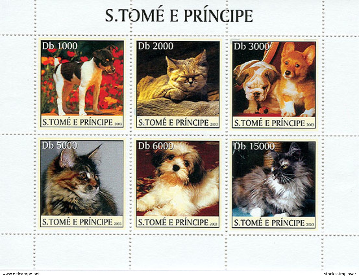 Sao Tome 2003 Fauna Dogs & Cats - Sao Tome And Principe