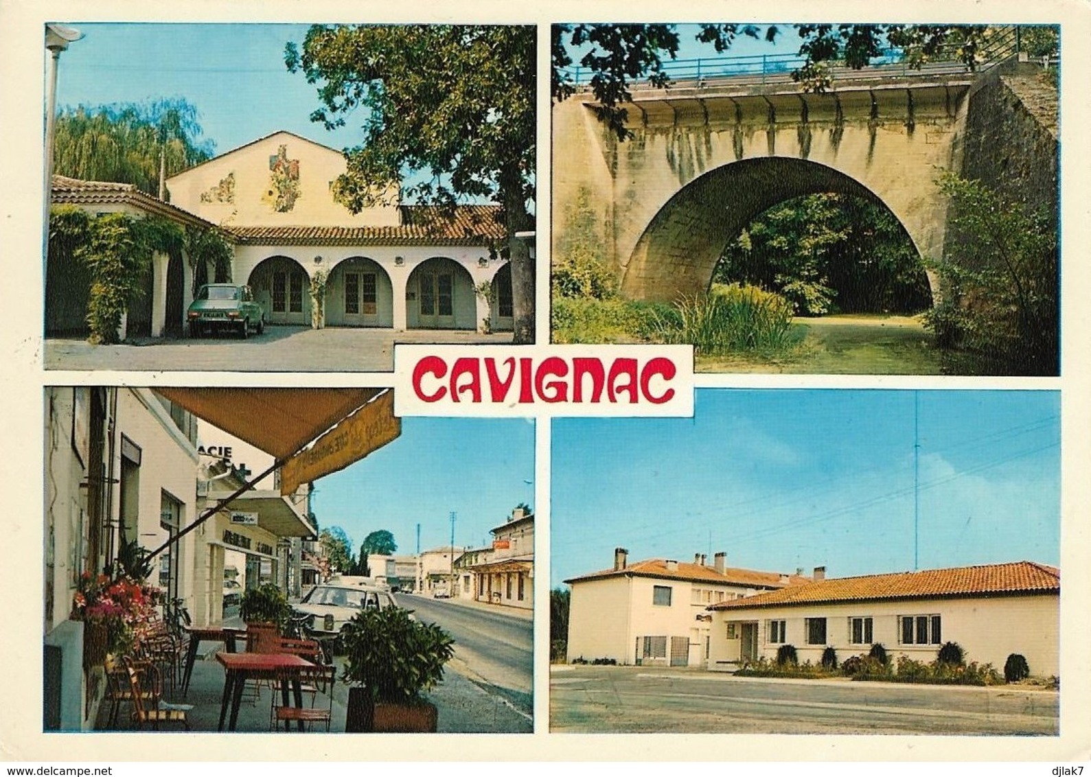 33 Cavignac Le Foyer Rural Le Pont Napoléon La Rue Principale La Gendarmerie (2 Scans) - Altri & Non Classificati