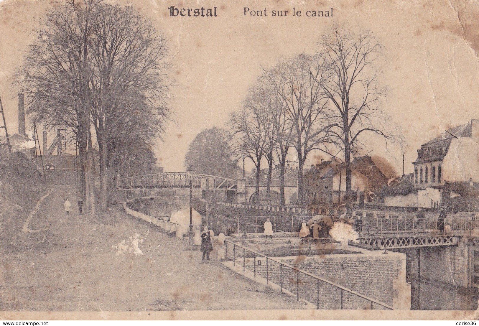 Herstal Pont Sur Le Canal Circulée En 1923 - Herstal