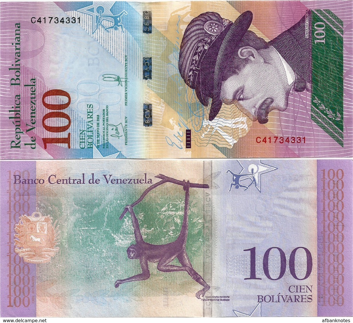 VENEZUELA       set 2-5-10-20-50-100-200-500 Bolívares       P-New       2018       UNC