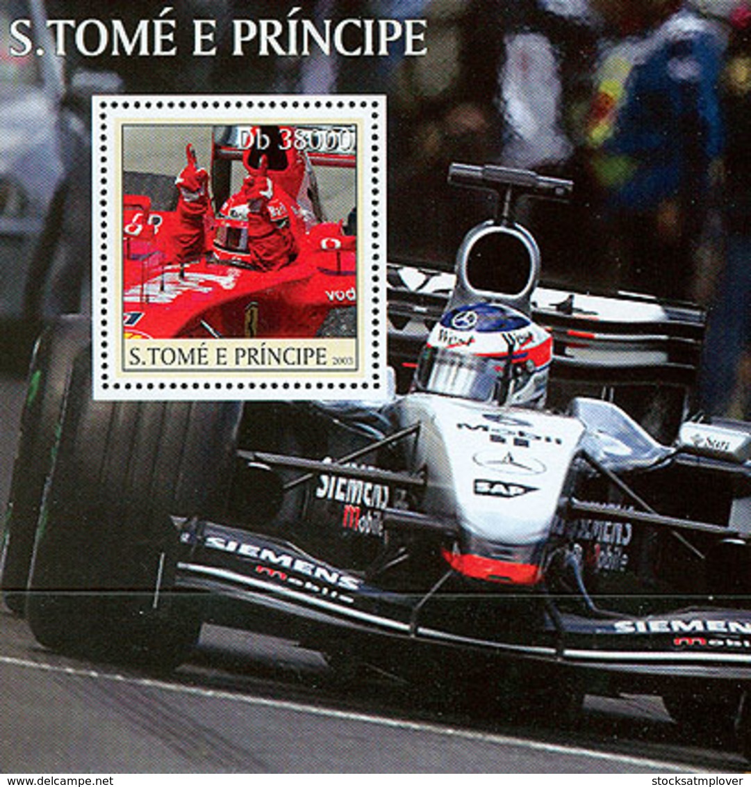Sao Tome 2003 Formula I , Racing Car - Sao Tome And Principe