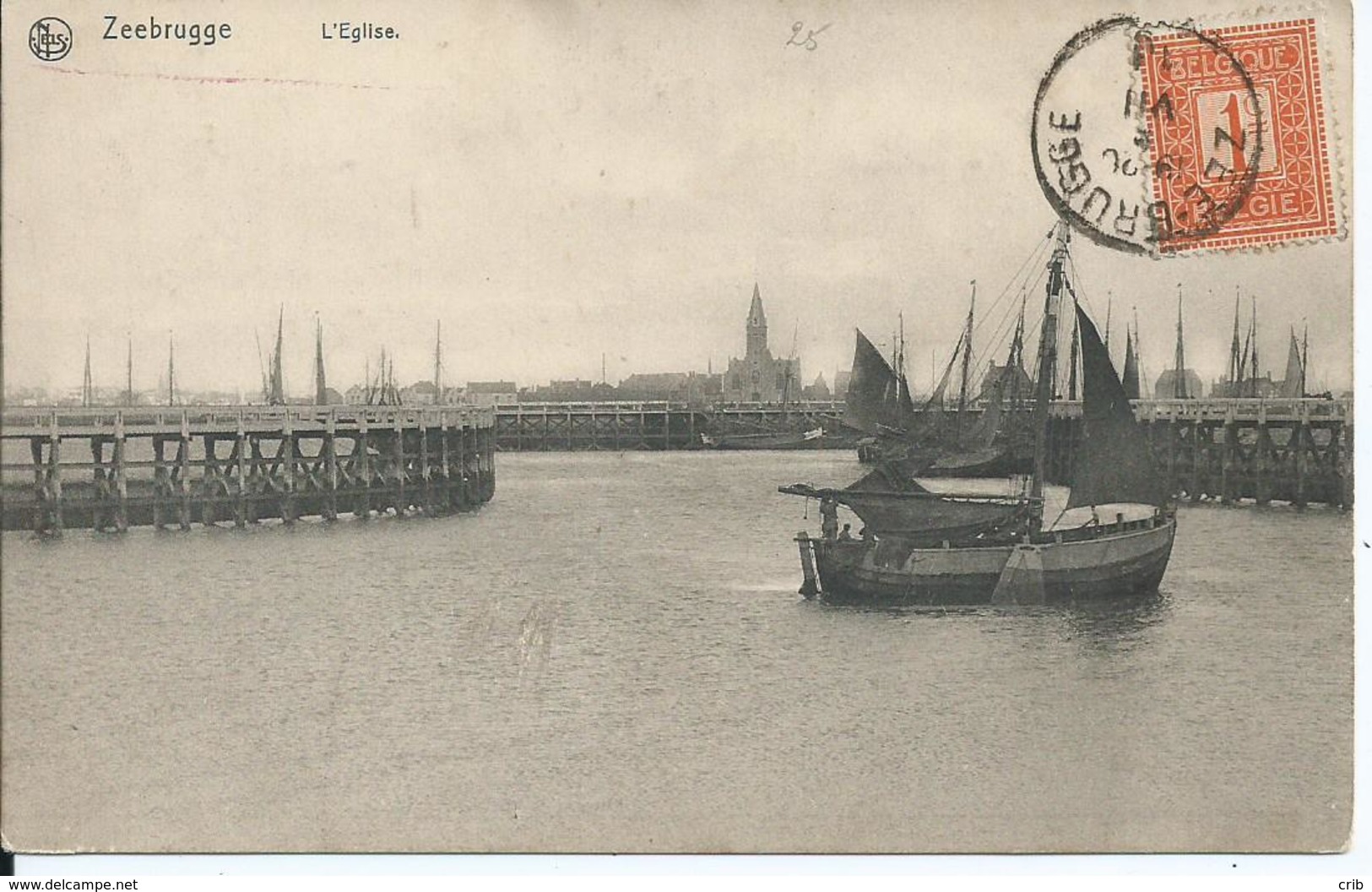 Zichtkaart Zeebrugge Met OCB108 - Afstempeling ZEE-BRUGGE - COBA 8 - 1912 Pellens