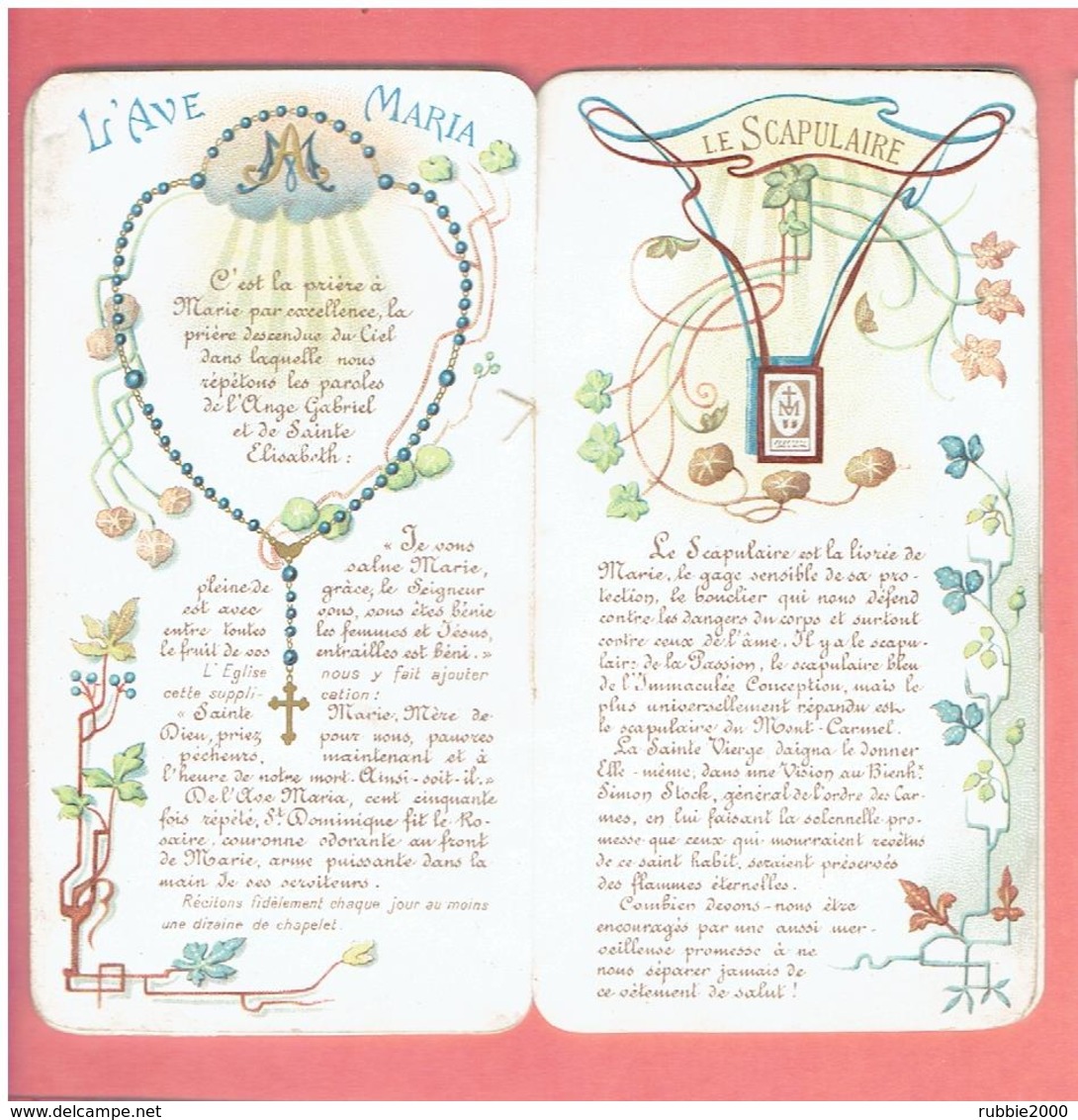 LIVRET ANCIEN DE 8 PAGES EN CHROMO LA DEVOTION PRATIQUE ENVERS MARIE CONSECRATION A LA SAINT VIERGE - Religion & Esotericism