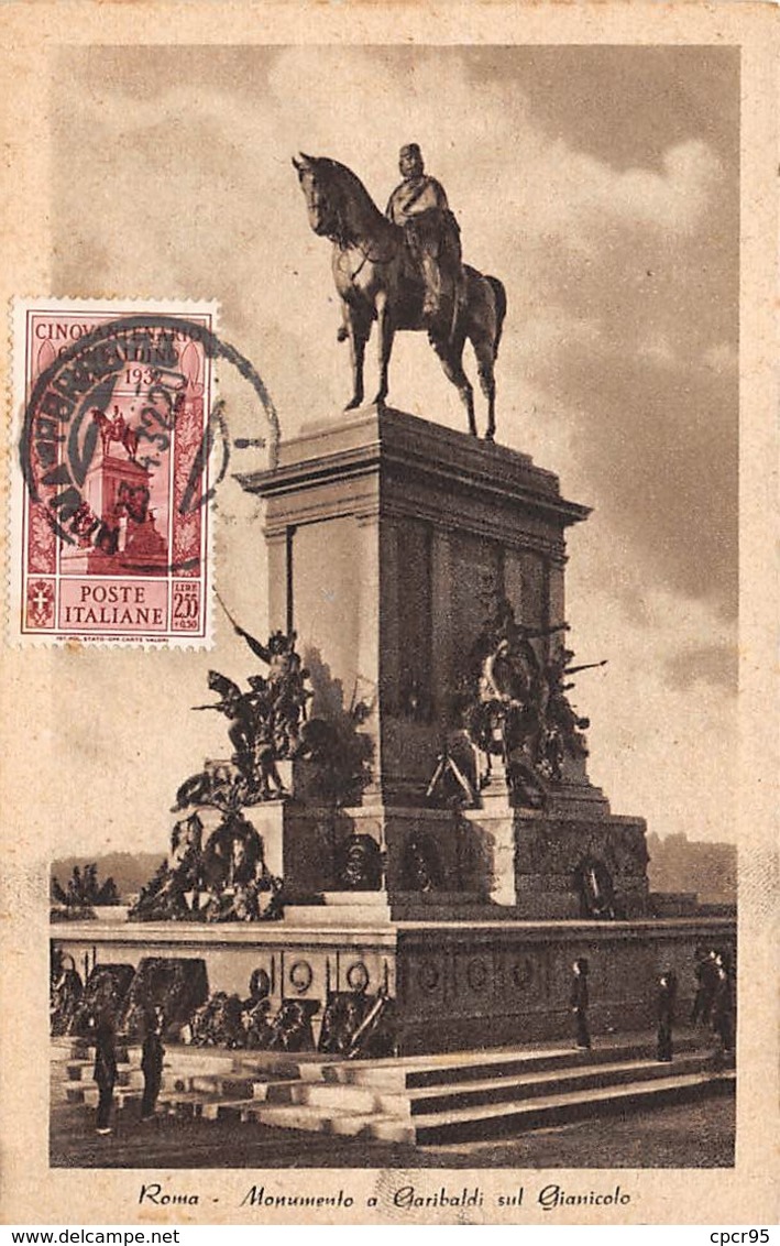 Italie.n°57715.roma.monument A Garibaldi Sul Gianicolo.carte Maximum - Altri & Non Classificati