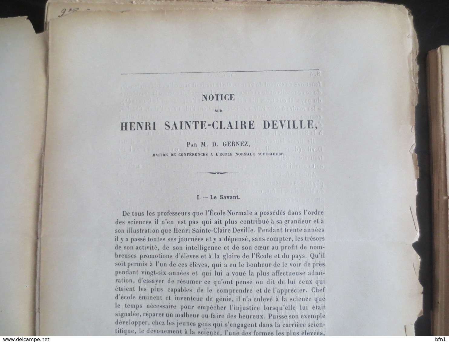 MANUSCRIT ET EPREUVE - NOTICE HENRI SAINTE CLAIRE DEVILLE - 1894- PAR M.D.GERNEZ- - Documents Historiques