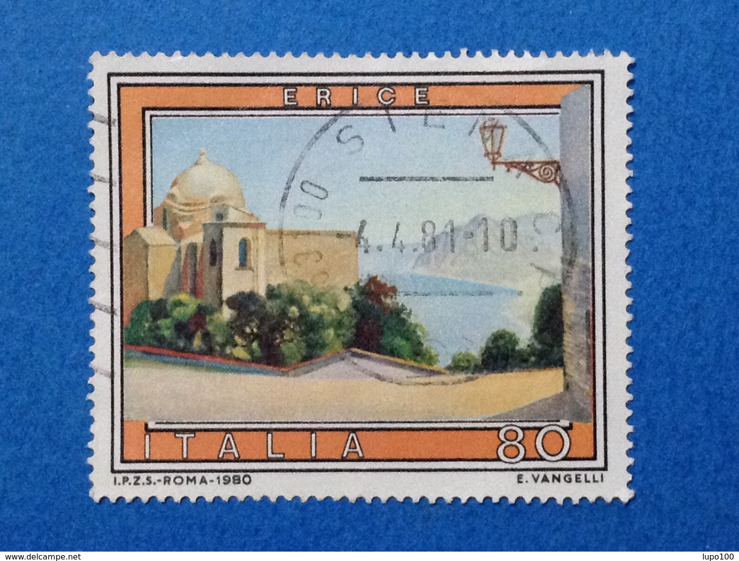 1980 ITALIA FRANCOBOLLO USATO STAMP USED TURISTICA ERICE - 1971-80: Used