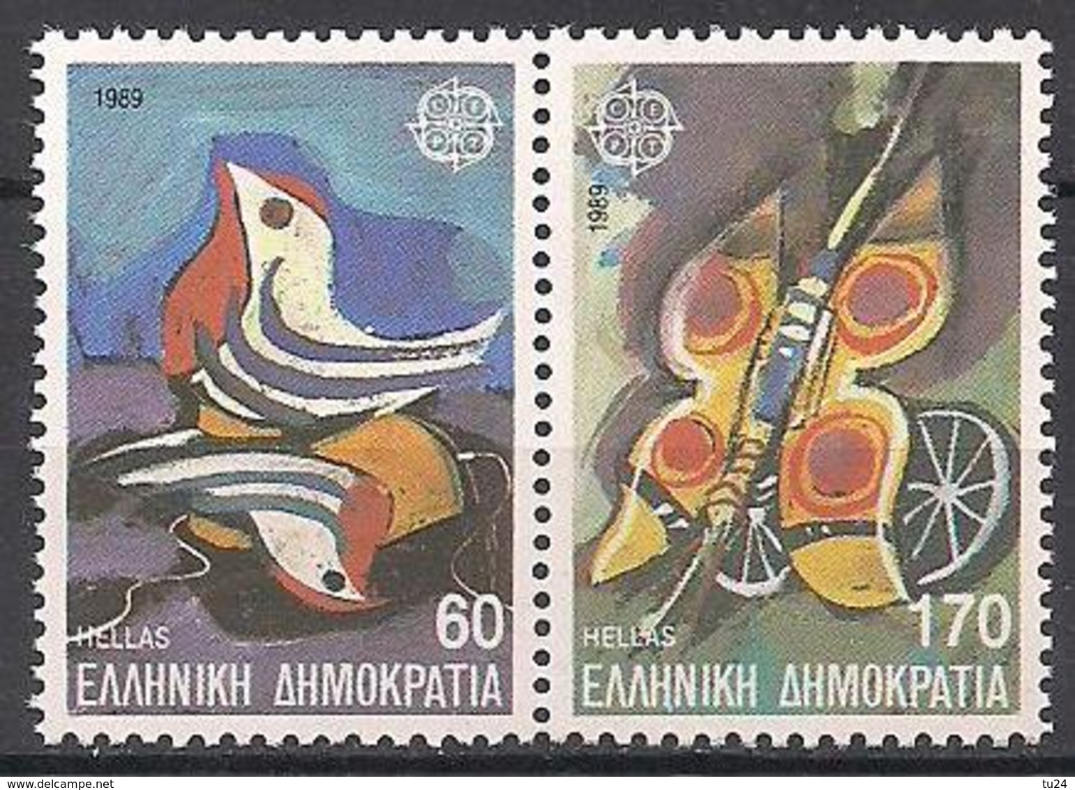 Griechenland  (1989)  Mi.Nr.  1721 + 1722  Postfrisch / ** / Mnh  (4pu25)  EUROPA - 1989