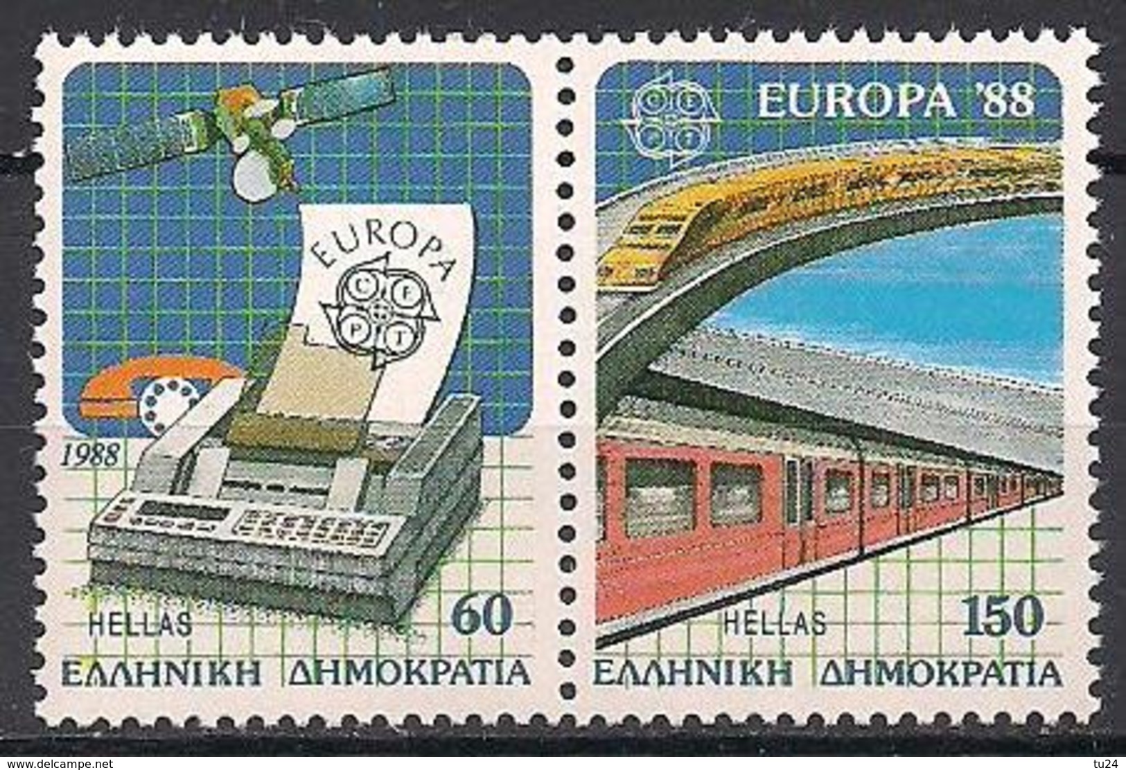 Griechenland / Greece (1988)  Mi.Nr.  1685 + 1686  Postfrisch / ** / Mnh  (4pu38)  EUROPA - 1988