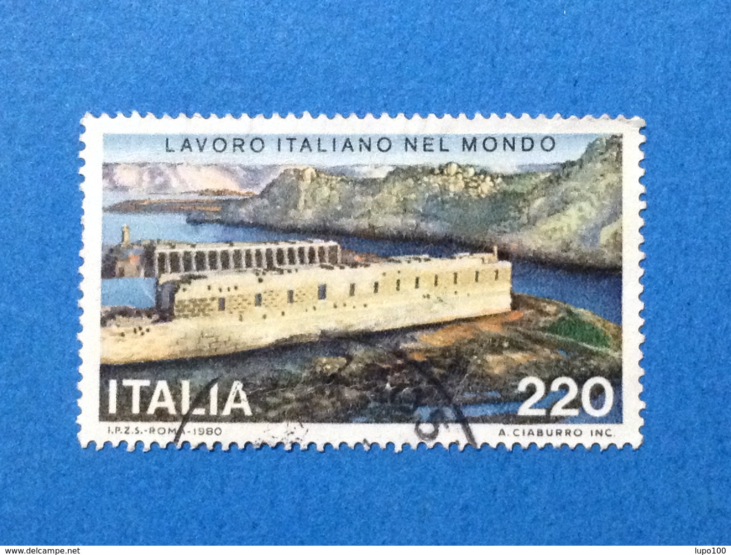 1980 ITALIA FRANCOBOLLO USATO STAMP USED LAVORO ITALIANO NEL MONDO - 1971-80: Usati