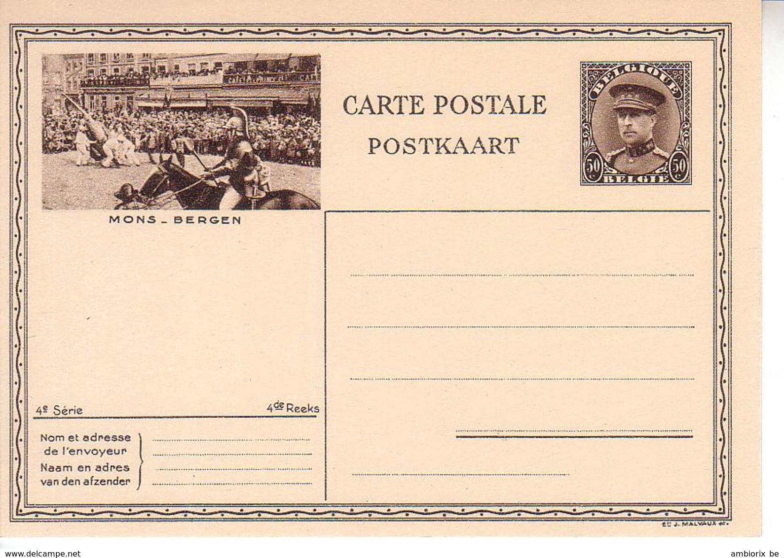 Carte Illustrée Neuve 4° Série Nr 12 - 20 Mons Bergen - Cartes Postales Illustrées (1971-2014) [BK]