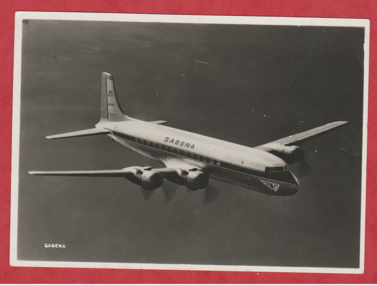 Avion - SABENA - Photo Véritable - DC-6 B In Flight - Over The North Atlantic. - Aviación