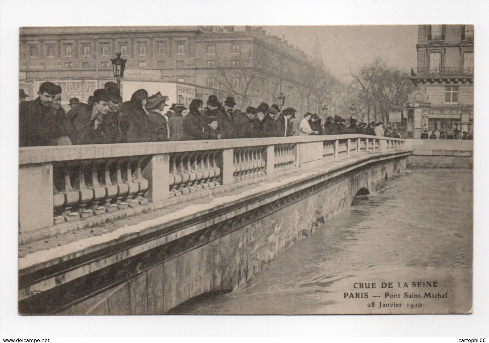 - CPA PARIS (75) - CRUE DE LA SEINE Janvier 1910 - Pont Saint-Michel - Edition Le Deley - - Inondations De 1910