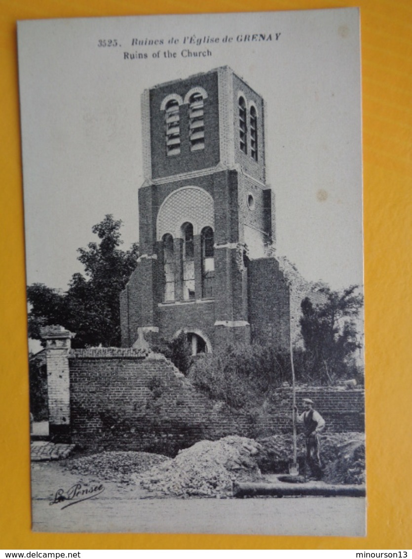 GRENAY : RUINES DE L'EGLISE - Sonstige & Ohne Zuordnung