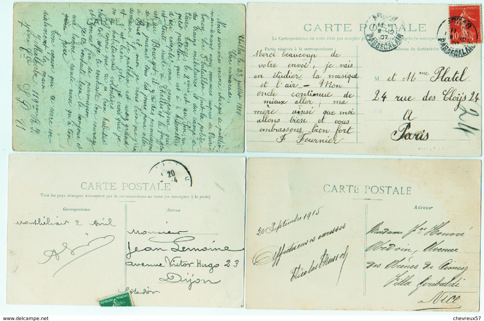 VILLES ET VILLAGES DE FRANCE - LOT 31 - 39 cartes anciennes banlieue Paris et divers