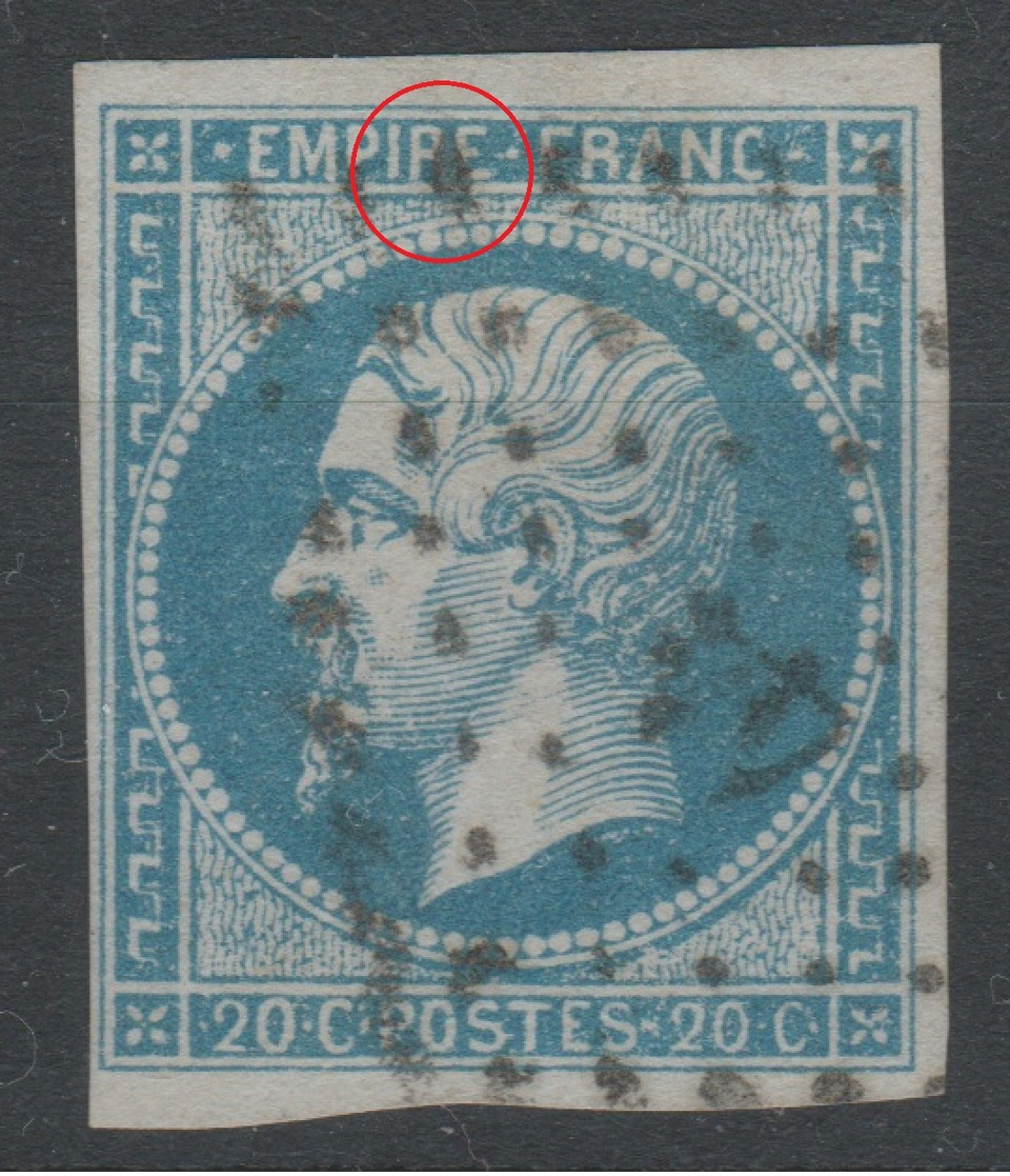 France - 1853 - Y&T 14Ba - Type II - Cachet 44 - ALBI - 1853-1860 Napoléon III