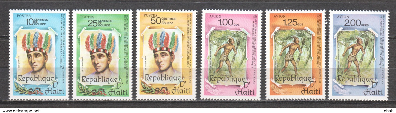 Haiti 1986 Mi 1488-1493 MNH INDIANS - Sonstige & Ohne Zuordnung