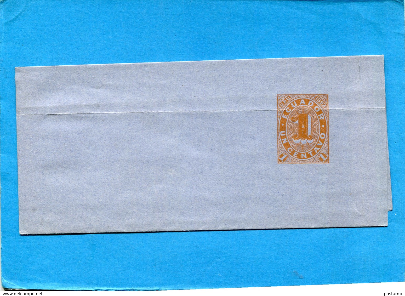 EQUATEUR-bande  GRIS Pour Journal *entier Postal Stationnery- U P U -1892 -1C ROUGE - Equateur