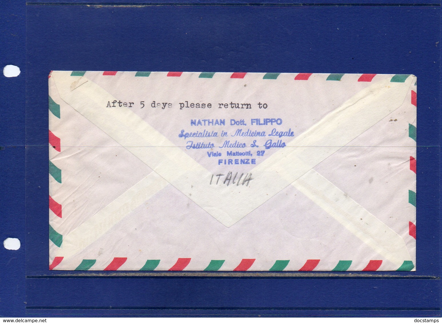 ##(DAN197)- Costa Rica 1972- Air Mail Cover With  Christmas Stamps To Israel, , Retour To Sender To Firenze-Italy - Costa Rica