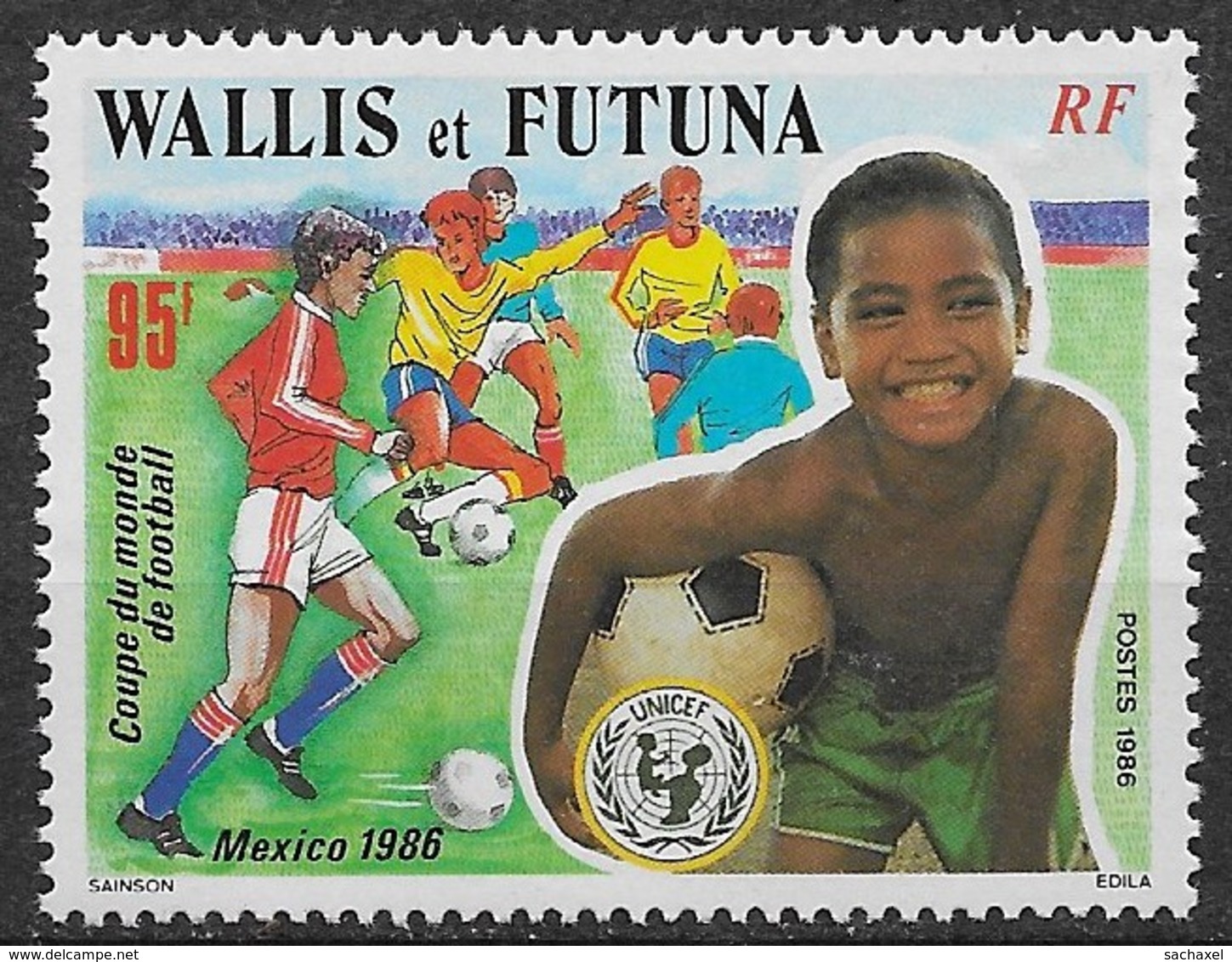 1986 Wallis Et Futuna N° 343 Nf** MNH .Mexico 86 . Coupe Du Monde De Football. - Unused Stamps