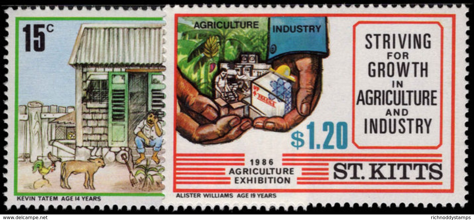 St Kitts 1986 Agricultural Exhibition Unmounted Mint. - St.Kitts And Nevis ( 1983-...)